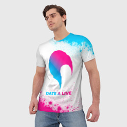 Мужская футболка 3D Date A Live neon gradient style - фото 2
