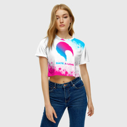 Женская футболка Crop-top 3D Date A Live neon gradient style - фото 2