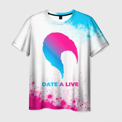 Мужская футболка 3D Date A Live neon gradient style