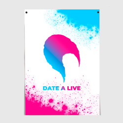 Постер Date A Live neon gradient style