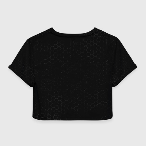 Женская футболка Crop-top 3D Apex Legends glitch на темном фоне, цвет 3D печать - фото 2