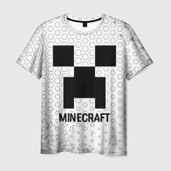 Мужская футболка 3D Minecraft glitch на светлом фоне