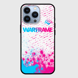 Чехол для iPhone 13 Pro Warframe neon gradient style: символ сверху