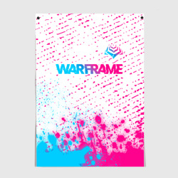 Постер Warframe neon gradient style: символ сверху