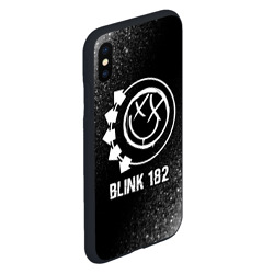 Чехол для iPhone XS Max матовый Blink 182 glitch на темном фоне - фото 2