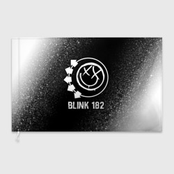 Флаг 3D Blink 182 glitch на темном фоне