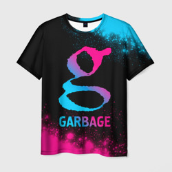 Мужская футболка 3D Garbage - neon gradient