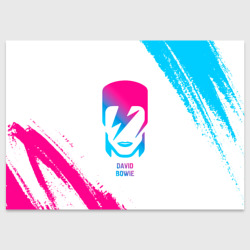 Поздравительная открытка David Bowie neon gradient style