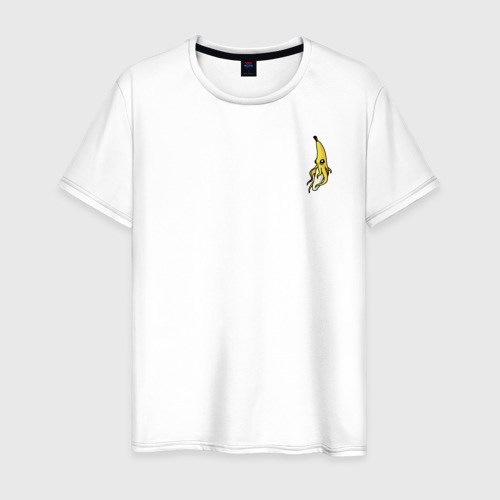 Мужская футболка из хлопка с принтом Осьминог банан, вид спереди №1