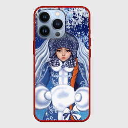 Чехол для iPhone 13 Pro Снегурочка внучка Деда мороза
