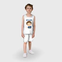 Детская пижама с шортами хлопок Виталик - мальчик с большими глазами - фото 2