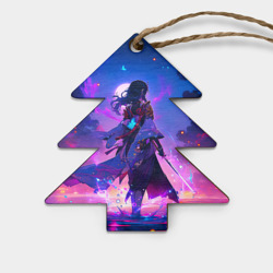 Игрушка деревянная Ёлочка Шогун Райден - Геншин Импакт