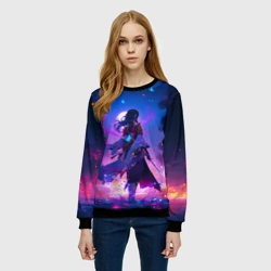 Женский свитшот 3D Шогун Райден - Геншин Импакт - фото 2