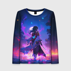 Женский лонгслив 3D Шогун Райден - Геншин Импакт
