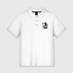 Женское поло хлопок Золотой мяч футболиста