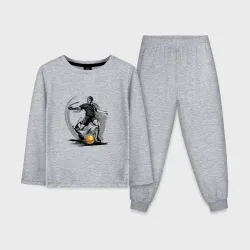 Детская пижама с лонгсливом хлопок Золотой мяч футболиста