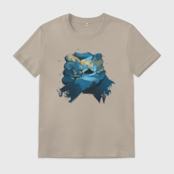 Мужская футболка хлопок Рукопожатие Кратоса и Атрея gow ragnarok