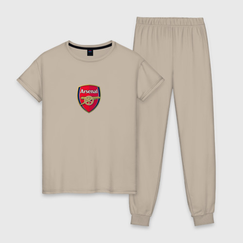 Женская пижама хлопок Arsenal fc sport club, цвет миндальный