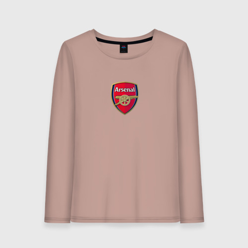 Женский лонгслив хлопок Arsenal fc sport club, цвет пыльно-розовый