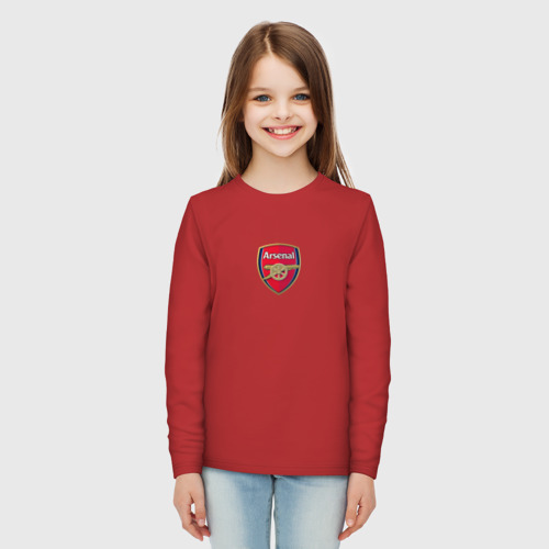 Детский лонгслив хлопок Arsenal fc sport club, цвет красный - фото 5