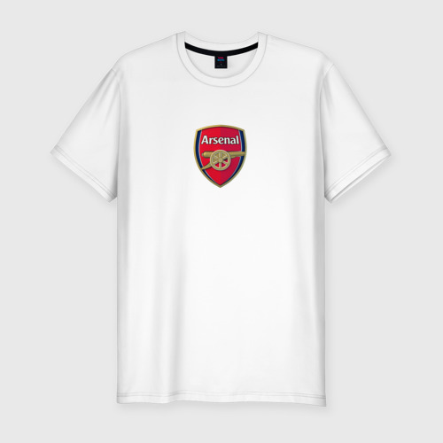 Мужская футболка хлопок Slim Arsenal fc sport club, цвет белый