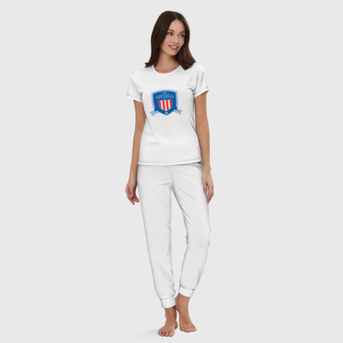Женская пижама хлопок Арсенал футбольный клуб, цвет белый - фото 5