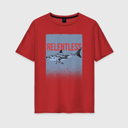 Женская футболка хлопок Oversize Relentless