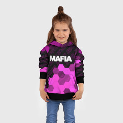 Толстовка с принтом Mafia pro gaming: символ сверху для ребенка, вид на модели спереди №3. Цвет основы: черный