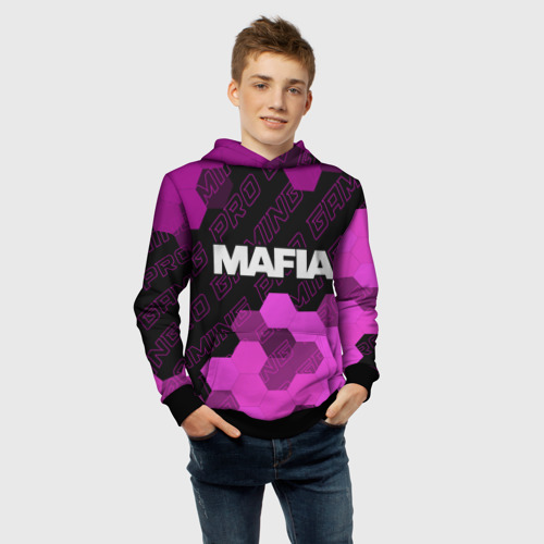 Детская толстовка 3D Mafia pro gaming: символ сверху, цвет черный - фото 6