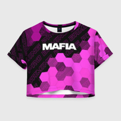 Женская футболка Crop-top 3D Mafia pro gaming: символ сверху