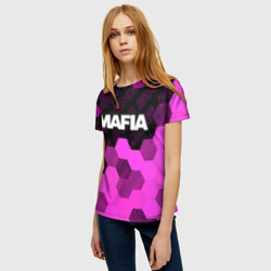 Женская футболка 3D Mafia pro gaming: символ сверху - фото 2