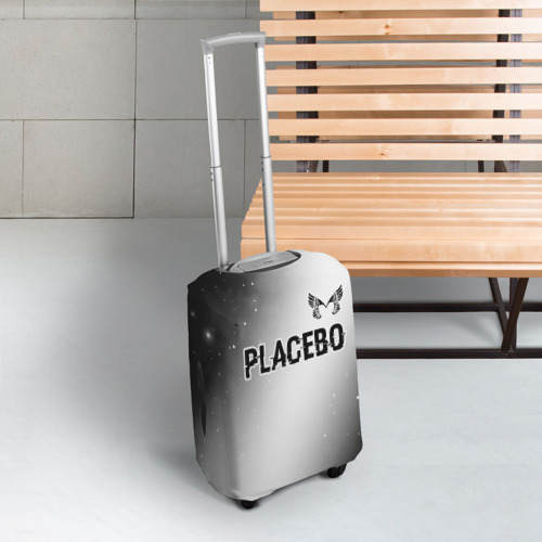 Чехол для чемодана 3D Placebo glitch на светлом фоне: символ сверху, цвет 3D печать - фото 3