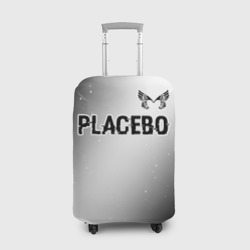 Чехол для чемодана 3D Placebo glitch на светлом фоне: символ сверху