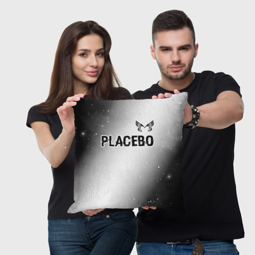 Подушка 3D Placebo glitch на светлом фоне: символ сверху - фото 3