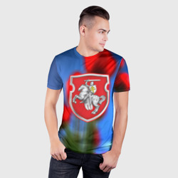 Мужская футболка 3D Slim  Belarus summer - фото 2