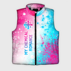 Мужской жилет утепленный 3D My Chemical Romance neon gradient style: по-вертикали