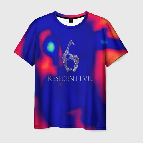 Мужская футболка 3D с принтом Обитель зла 6 Раккун сити, вид спереди #2