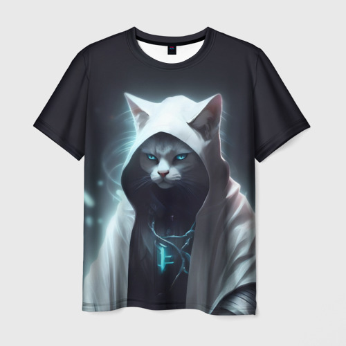 Мужская футболка 3D Инопланетный кот, цвет 3D печать