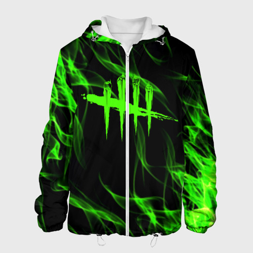 Мужская куртка 3D Dead by Daylight green flame, цвет 3D печать
