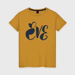 Женская футболка хлопок Ева  женское имя