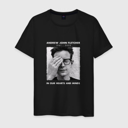 Мужская футболка хлопок Depeche Mode - Andy Fletcher in memory