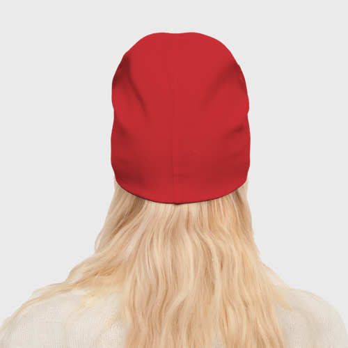 Женская шапка демисезонная Лаготто романьоло с банданой, цвет красный - фото 4