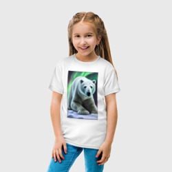 Детская футболка хлопок Полярный медведь на снегу - фото 2