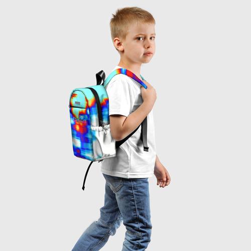 Детский рюкзак 3D с принтом Cs go gradient skin, вид сзади #1