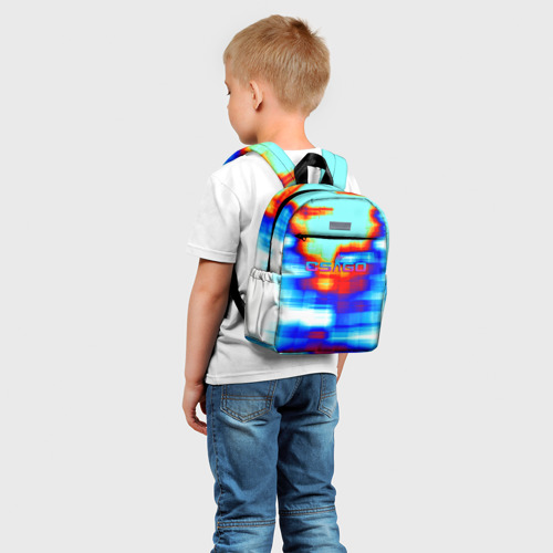 Детский рюкзак 3D с принтом Cs go gradient skin, фото на моделе #1