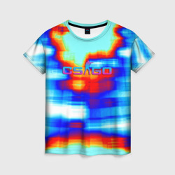 Женская футболка 3D Cs go gradient skin