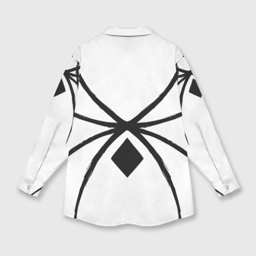 Женская рубашка oversize 3D с принтом Пауки узор, вид сзади #1