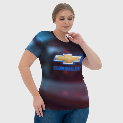 Женская футболка 3D с принтом Chevrolet sport auto brend, фото #4