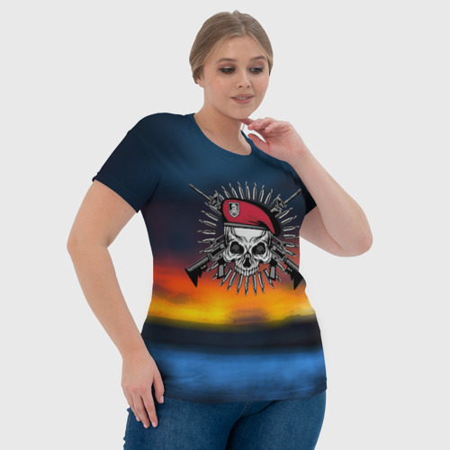 Женская футболка 3D с принтом Спецназ краповый берет, фото #4