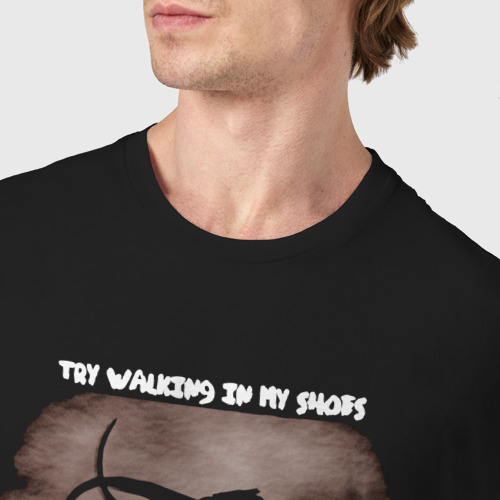 Мужская футболка хлопок Depeche Mode - Walking In My Shoes, цвет черный - фото 6